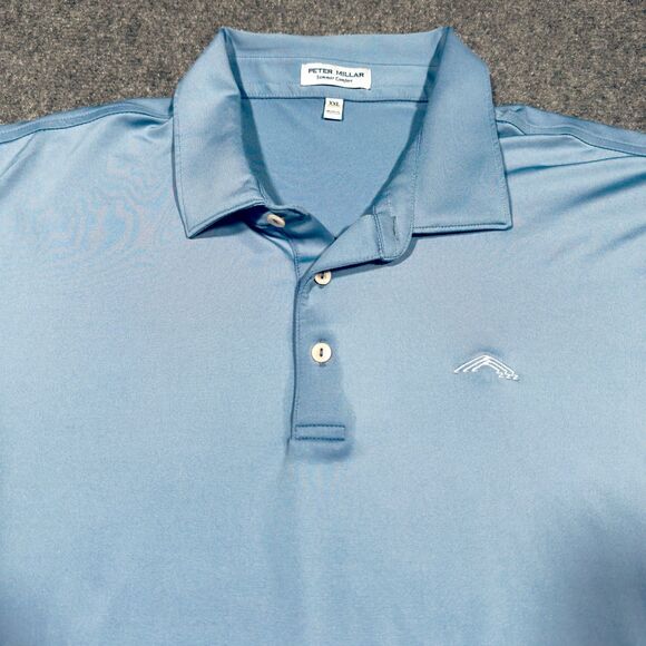 Peter Millar Summer Comfort Blue Golf Hawaii HGCSA Polo Shirt XXL 2XL - Picture 1 of 7
